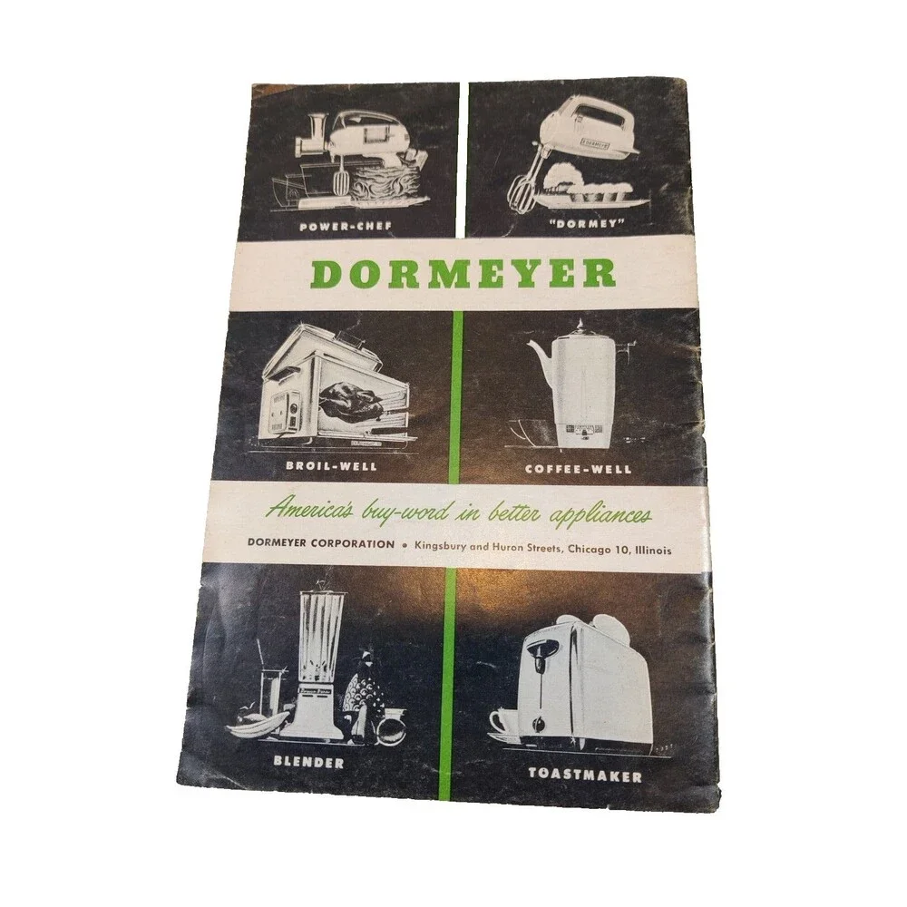 1949 Electric-Mix Treasures: Dormeyer Power-Chef Cookbook Booklet